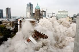 demolishing a building